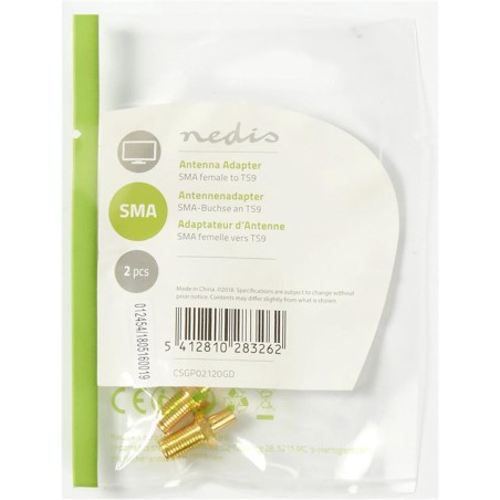 Nedis Gold Antenna Adapter - High-Quality Connectivity for Optimal Reception | 5412810283262